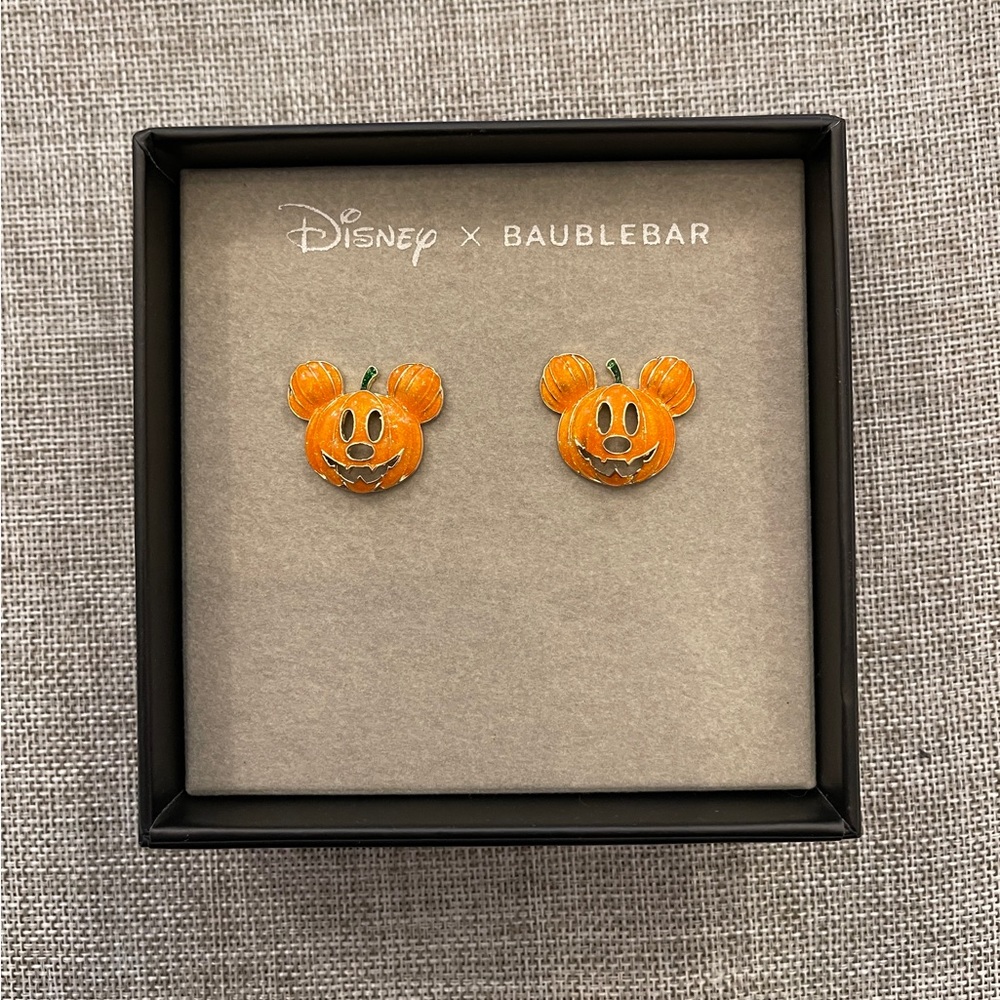 Disney x Baublebar Pumpkin Mickey Stud Earrings